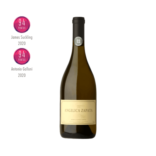 Angelica Zapata Chardonnay Magnífico Chardonnay elaborado pela Catena Zapata em Mendoza, Argentina. Vinho branco argentino em nossa loja e delivery para Belo Horizonte BH e Nova Lima.