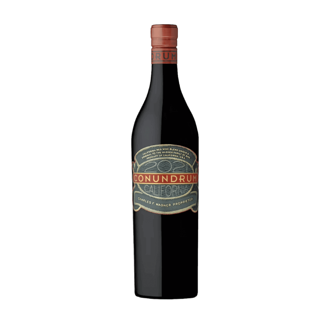 Conundrum Red 2021 Potente exemplar Conundrum elaborado pela Caymus no Napa Valley, California - Estados Unidos. Vinho tinto americano em nossa loja e delivery para Belo Horizonte BH e Nova Lima