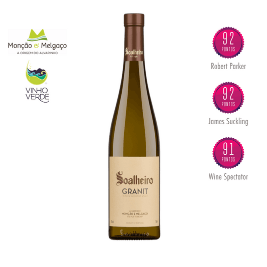 Soalheiro Granit Vinho Verde Monção e Melgaço Portugal Magnífico e mineral vinho verde 100% Alvarinho elaborado pela Soalheiro, no Minho. Vinho branco português em nossa loja e delivery para Belo Horizonte BH e Nova Lima;