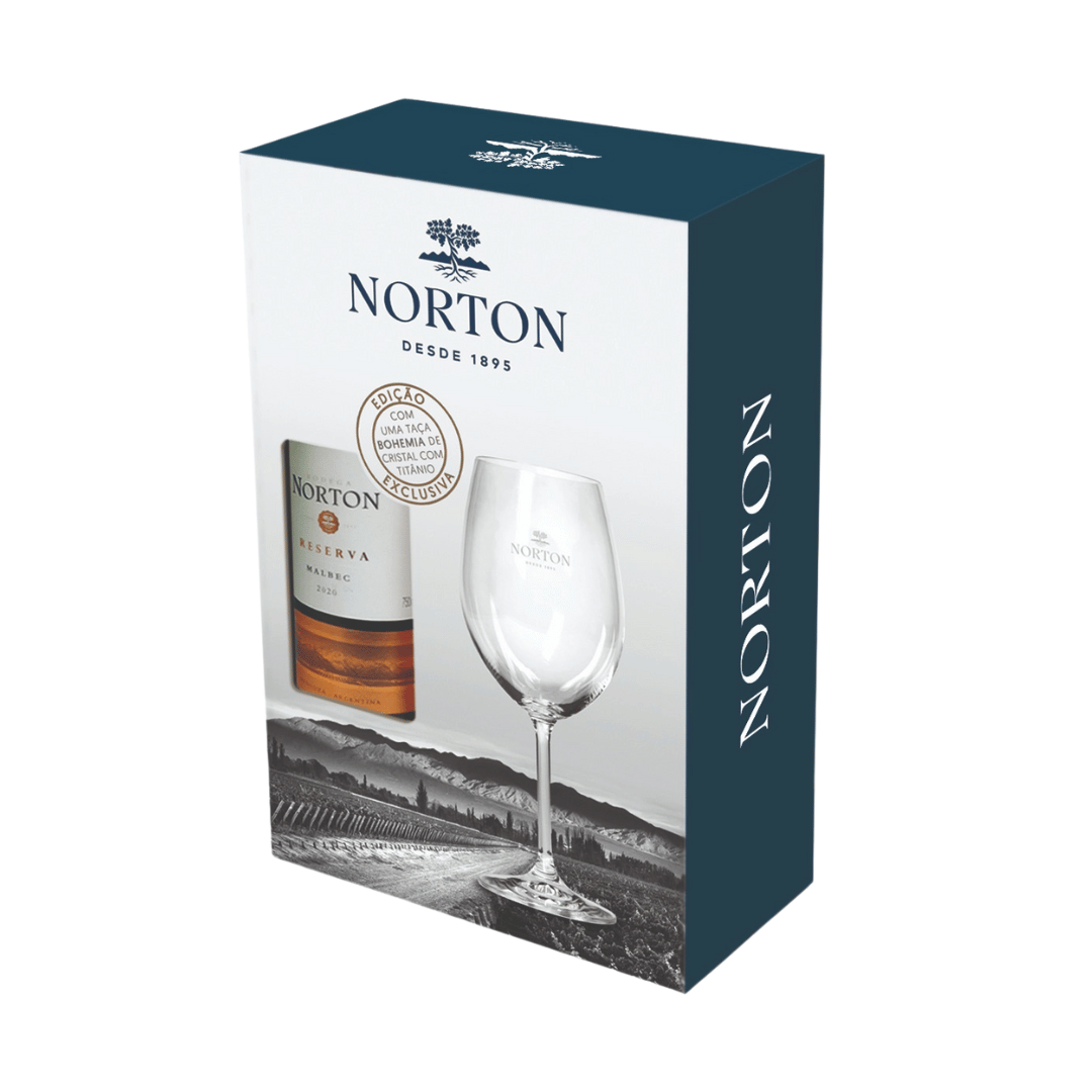 Kit Norton Reserva Malbec + Taça Cristal
