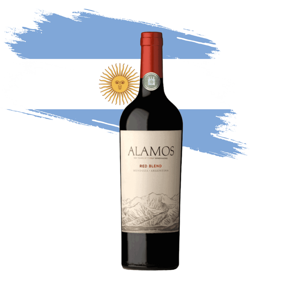 Alamos Red Blend | Catena Zapata. Magnífico blend argentino de Malbec, Bonarda, Cabernet Sauvignon e Syrah. Vinho tinto disponível em nossa loja e delivery para BH, Nova Lima e Pampulha.
