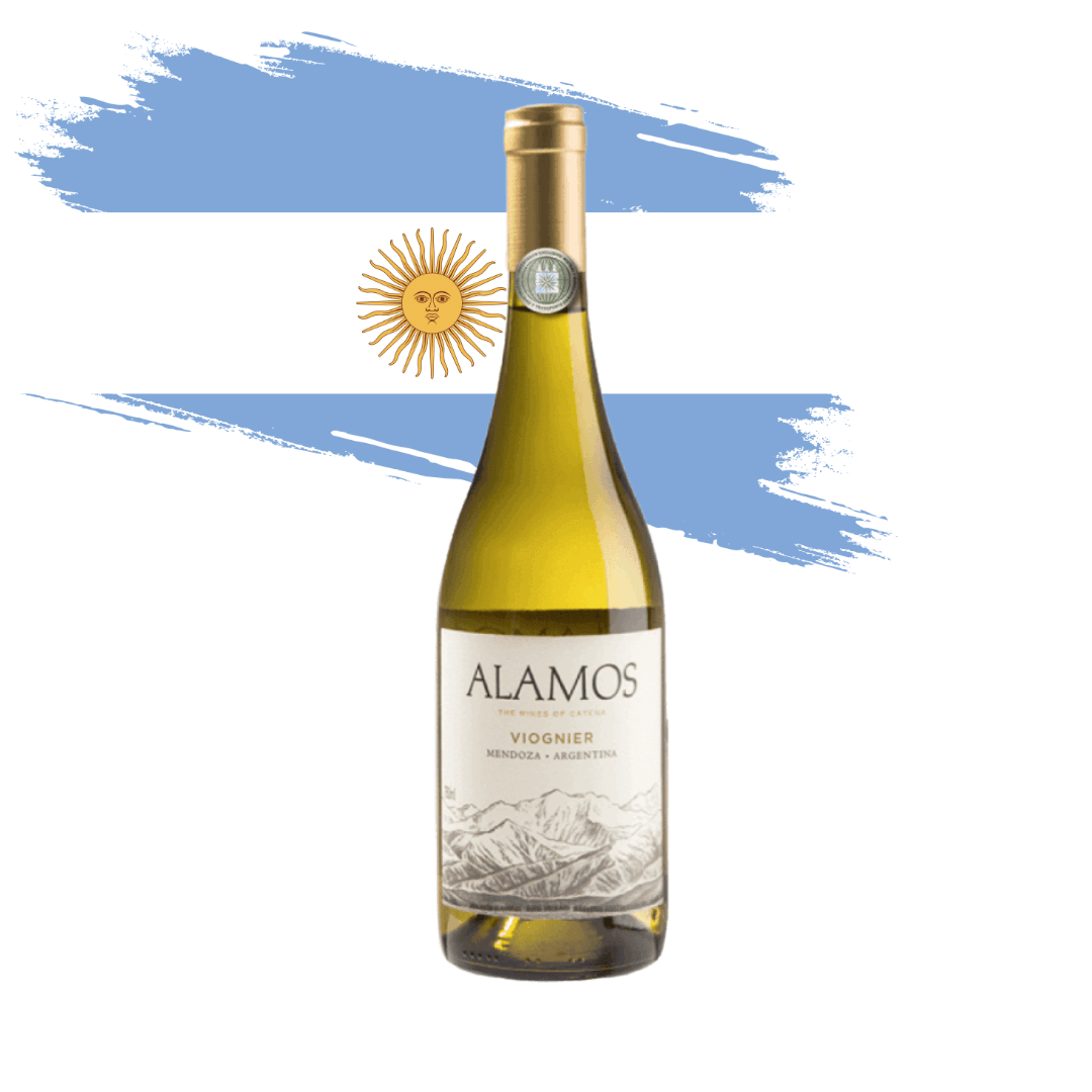 Alamos Viognier Elegante Viognier argentino elaborado pela Bodega Alamos - Catena Zapata. Vinho branco disponível em nossa loja e delivery para BH, Nova Lima e Pampulha.