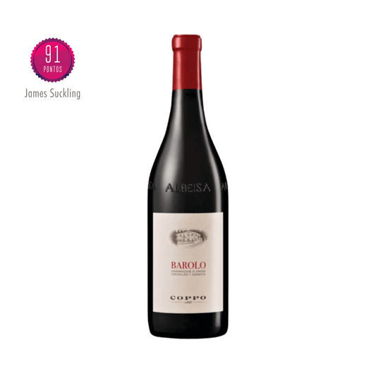 Coppo Barolo Cellar Selection | 91 pontos James Suckling vinho tinto italiano Magnífico Barolo elaborado pelo Coppo em solos do Piemonte - Itália. Vinho tinto disponível em nossa loja e delivery para Belo Horiozonte BH, Nova Lima e Pampulha.