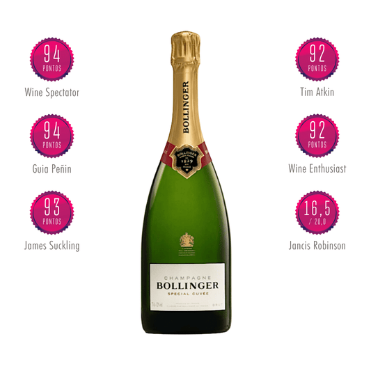 Bollinger Special Cuvee Magnífico e extraordinário Champagne elaborado pela Bollinger, em Champagne - França. Espumante champagne em nossa loja e delivery para Belo Horizonte BH, Nova Lima e Pampulha