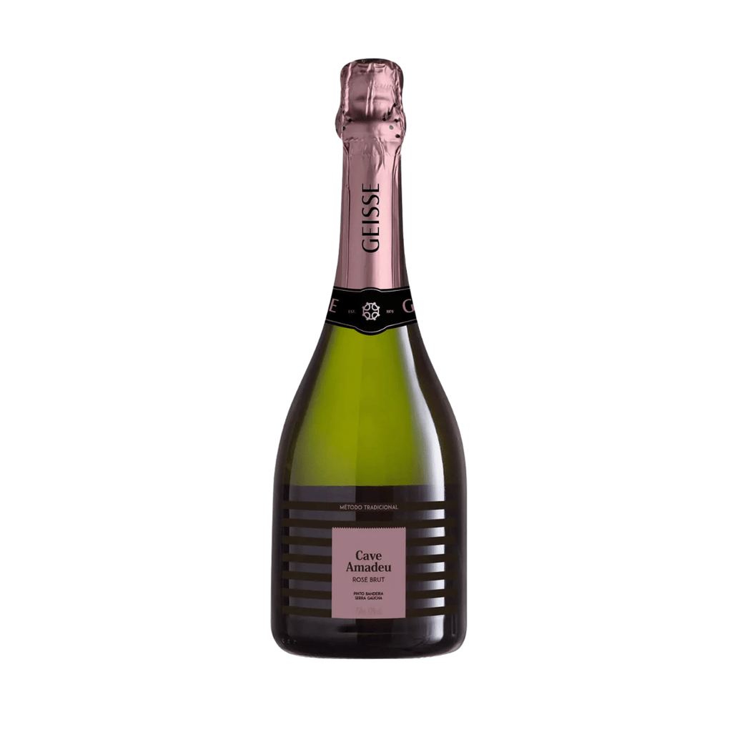 Cave Amadeu Rosé Brut da Família Geisse. Espumante de Pinto Bandeira, 100% Pinot Noir. Compra online, entrega em BH, Nova Lima e envio nacional.