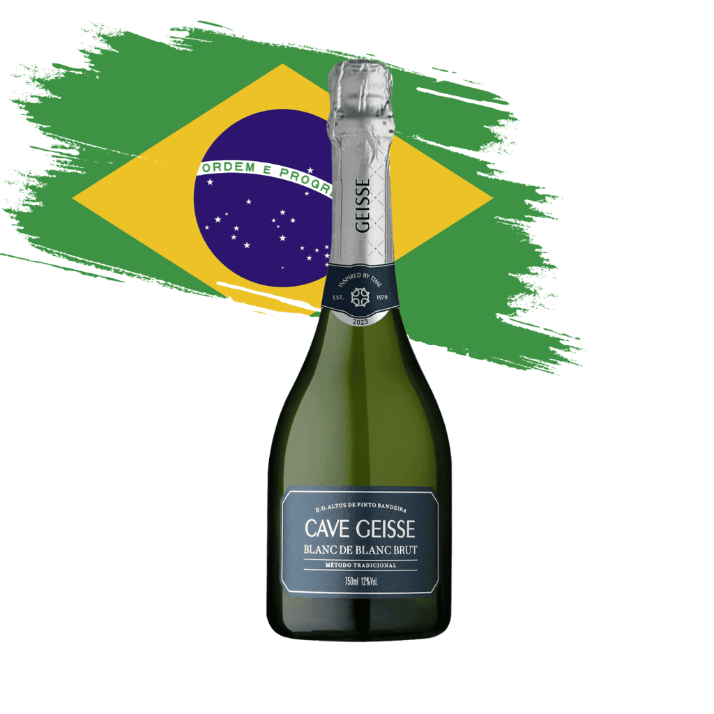 Cave Geisse Blanc de Blanc Brut 2023. Espumante de Pinto Bandeira, 100% Chardonnay. Compra online, entrega em BH, Nova Lima e envio nacional.
