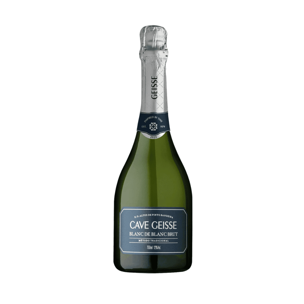 Cave Geisse Blanc de Blanc Brut 2023. Espumante de Pinto Bandeira, 100% Chardonnay. Compra online, entrega em BH, Nova Lima e envio nacional.