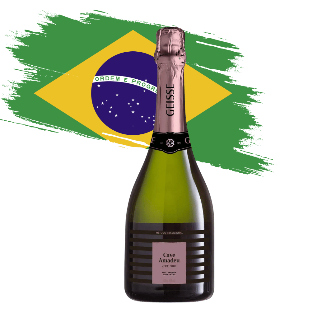 Cave Amadeu Rosé Brut da Família Geisse. Espumante de Pinto Bandeira, 100% Pinot Noir. Compra online, entrega em BH, Nova Lima e envio nacional.