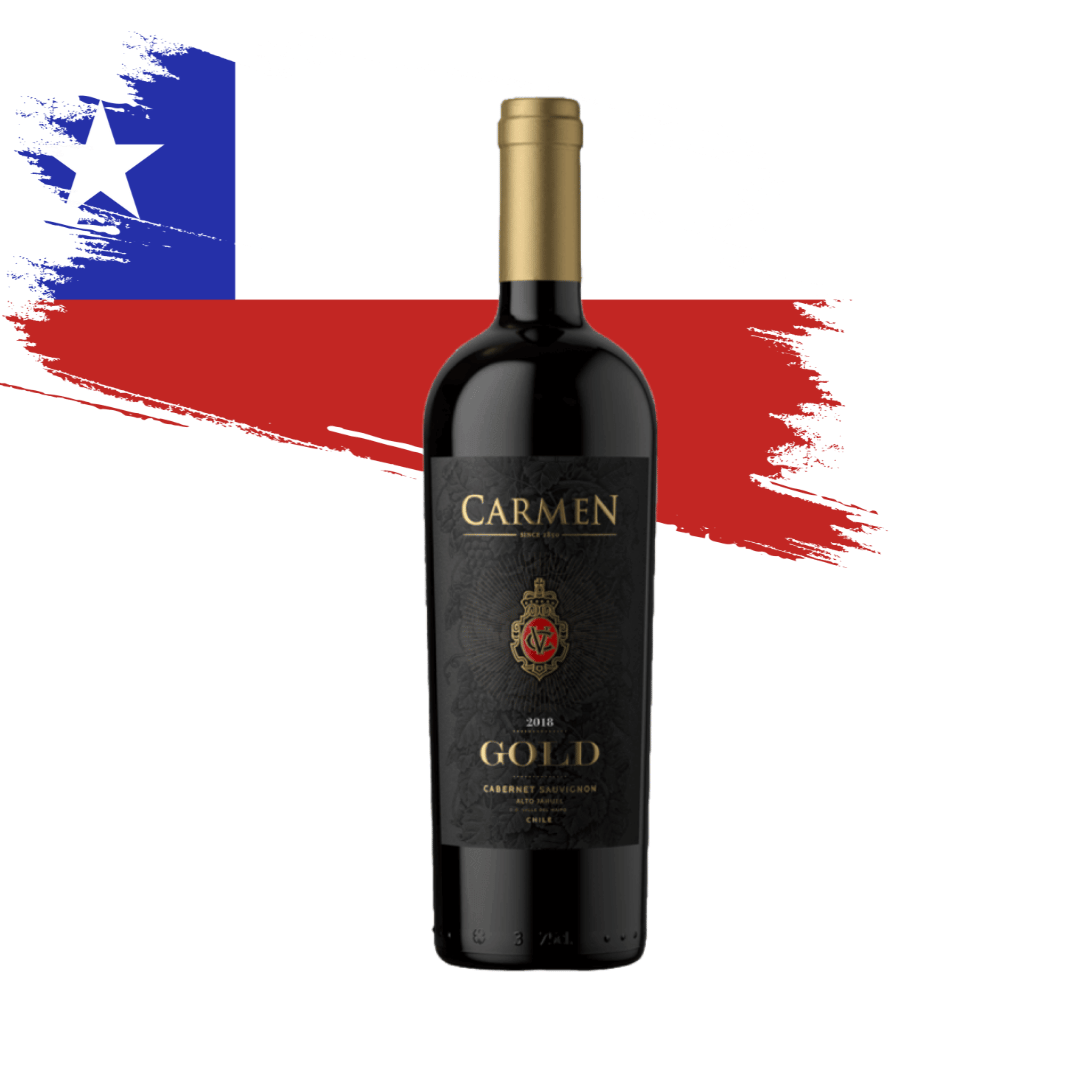Carmen Gold Reserve Magnífico exemplar elaborado pela Vinã Carmen, no Valle del Maipo - Chile. Vinho tinto chileno em nossa loja e delivery para Belo  Horizonte BH, Nova Lima e Pampulha.