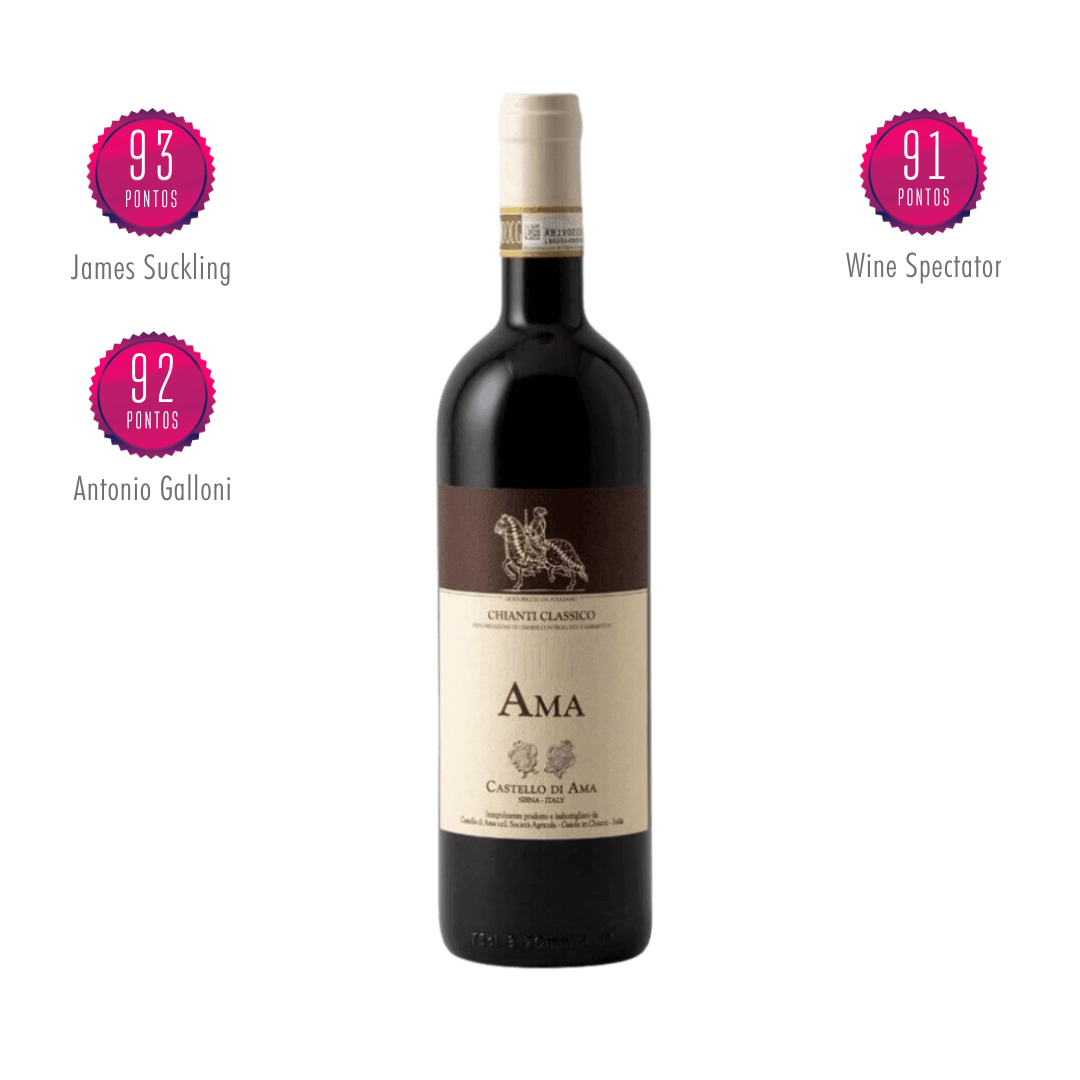 Chianti Classico Castello di Ama vinho tinto italia italiano toscanapontuado premiado james suckling antonio galloni wine spectator disponível em nossa loja e delivery para Belo Horizonte BH Nova Lima e Pampulha