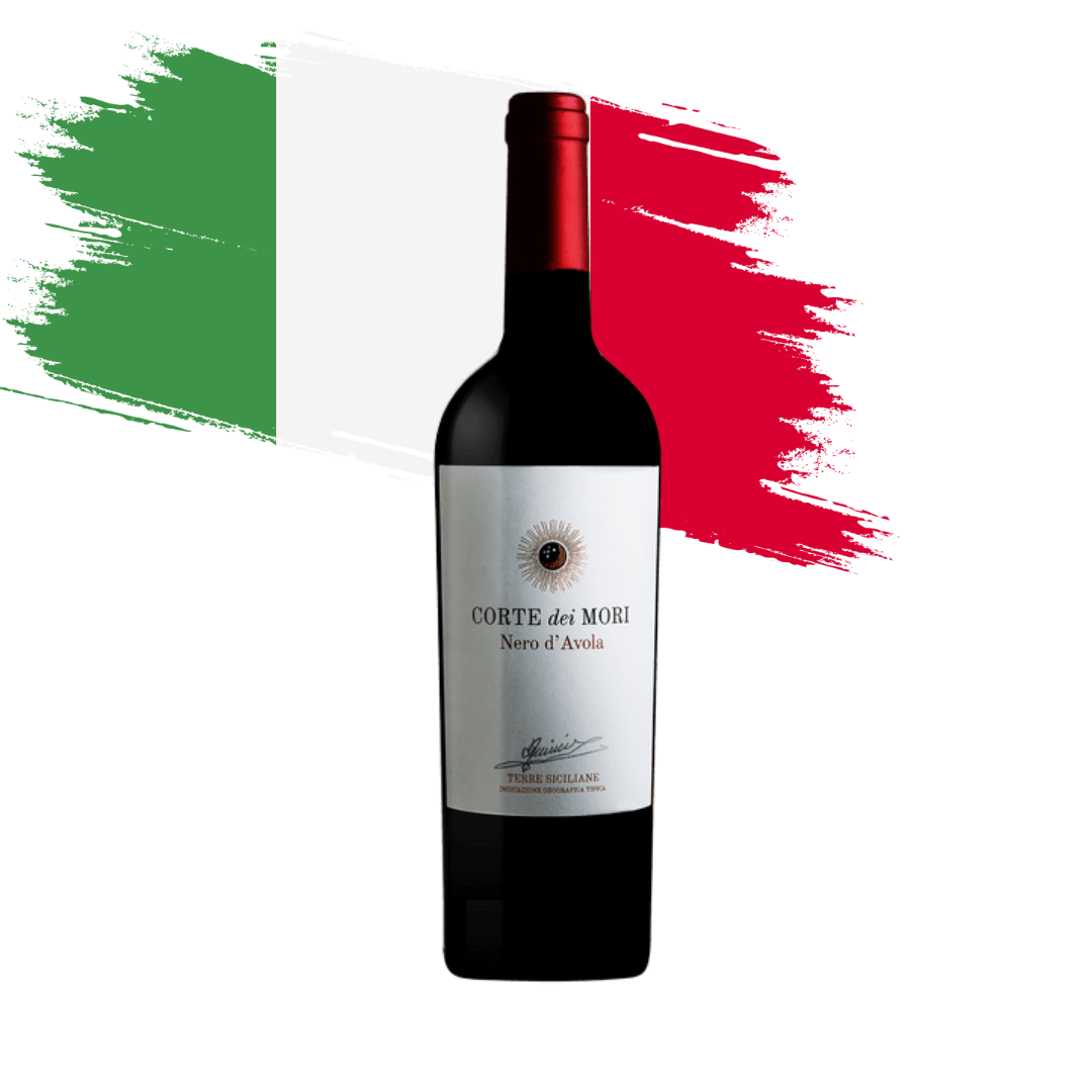 Corte dei Mori Nero d'Avola Magnífico Nero d'Avola elaborado pela Cantine Minini na Sicilia - Itália. Vinho tinto italiano disponível em nossa loja e delivery para Belo Horizonte BH, Nova Lima e Pampulha.