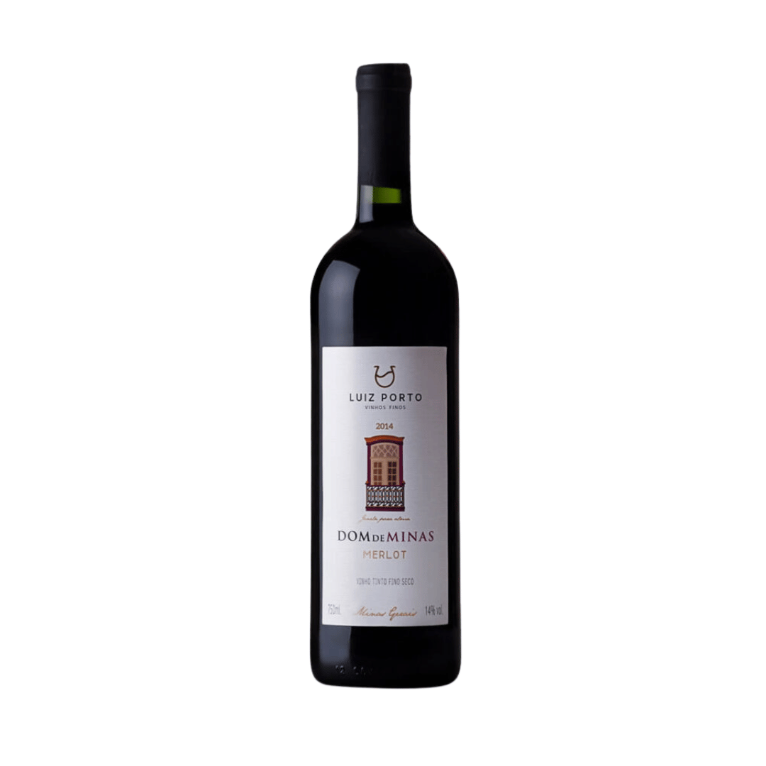 Dom de Minas | Merlot Magnífco Merlot mineiro elaborado pela Luiz Porto em Cordislândia, Minas Gerais (MG). Vinho tinto brasileiro em nossa loja e delivery para Belo Horizonte BH e Nova Lima.
