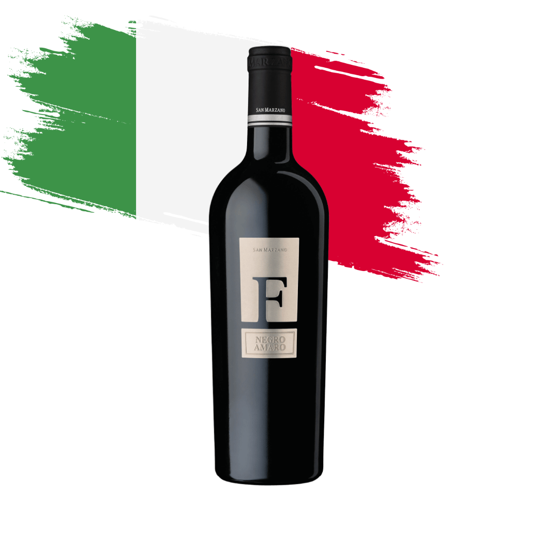 F Negroamaro Eleito um dos melhores Negroamaro da Itália, elaborado pela San Marzano na Puglia. Vinho tinto italiano em nossa loja e delivery para Belo Horizonte BH, Nova Lima e Pampulha.
