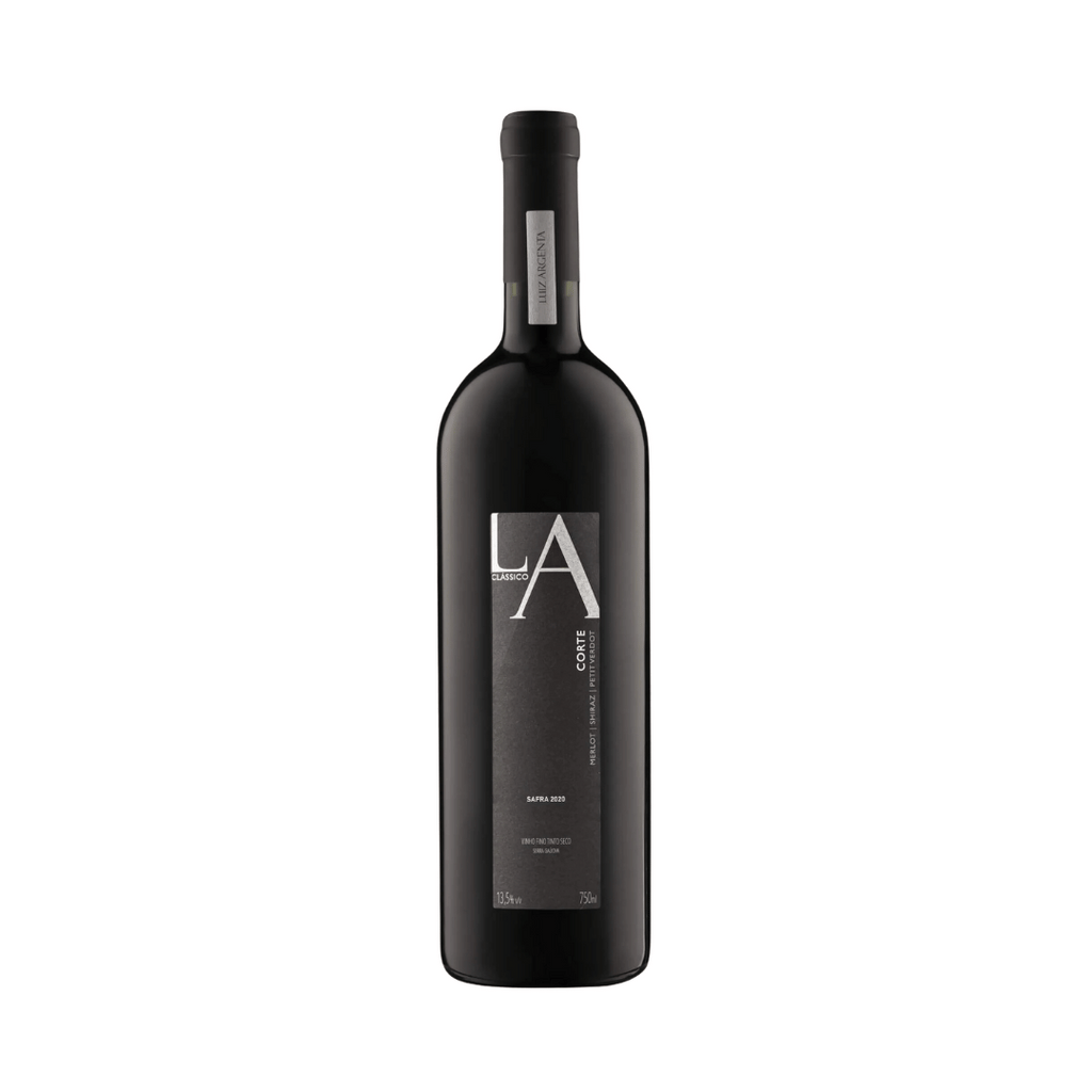 LA Clássico Corte Belo corte brasileiro de Merlot, Shiraz e Petit Verdot elaborado pela Luiz Argenta no RS. Vinho tinto gaúcho em nossa loja e delivery para Belo Horizonte BH e Nova Lima.