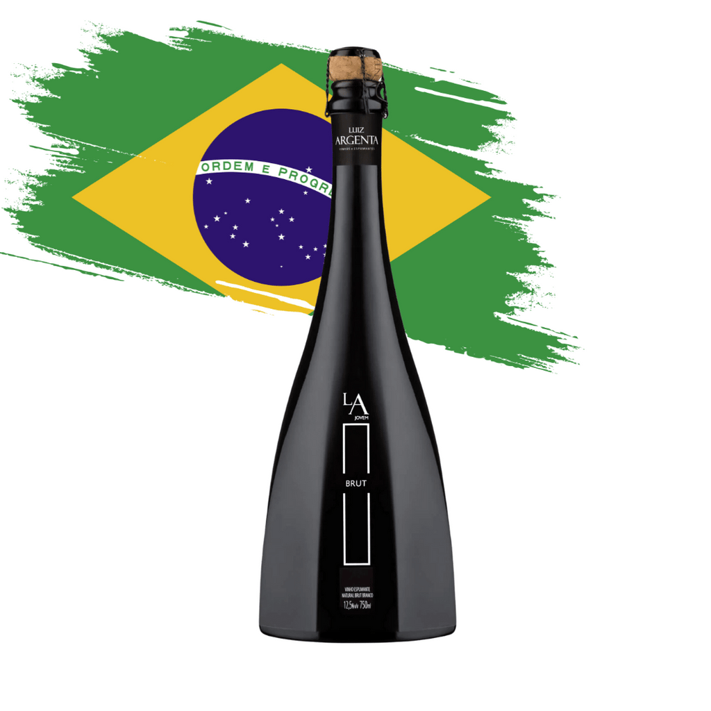 LA Jovem Brut Belo Champenoise elaborado pela Luiz Argenta em Flores da Cunha - Rio Grande do Sul RS. Espumante nacional gaúcho em nossa loja e delivery para Belo Horizonte BH, Nova Lima e Pampulha