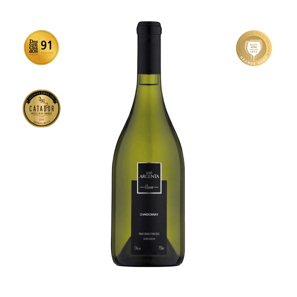 Magnífico Chardonnay barricado e elaborado pela Luiz Argenta em Flores da Cunha, Rio Grande do Sul RS. Vinho branco gaúcho em nossa loja e delivery para Belo Horizonte BH, Nova Lima e Pampulha