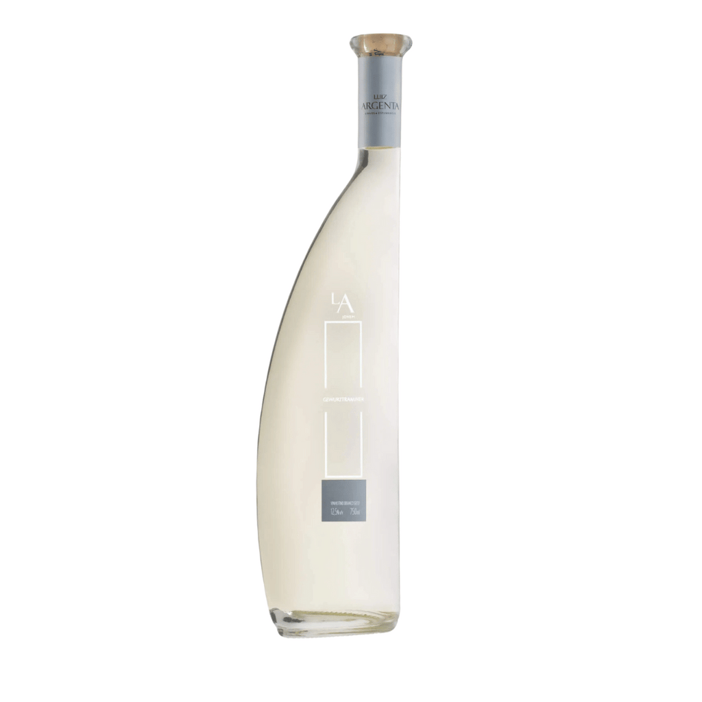 LA Jovem Belo Gewurztraminer elaborado pela Luiz Argenta em Flores da Cunha, Rio Grande do Sul RS. Vinho branco gaúcha em nossa loja e delivery para Belo Horizonte BH, Nova Lima e Pampulha.