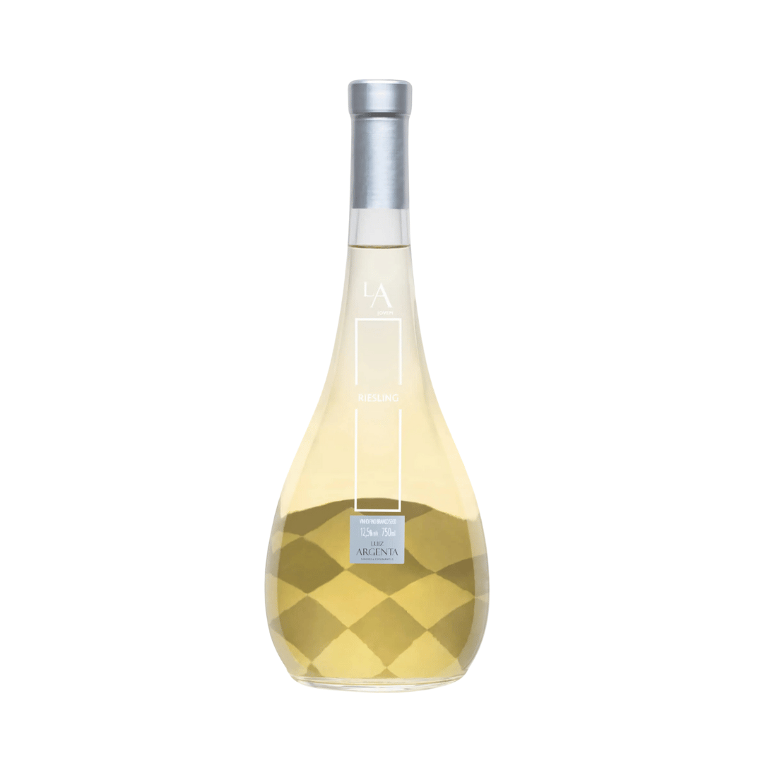 LA Jovem Riesling Magnífico Riesling elaborado pela Luiz Argenta em Flores da Cunha, Rio Grande do Sul RS. Vinho branco gaúcho em nossa loja e delivery para Belo Horizonte BH, Nova Lima e Pampulha.