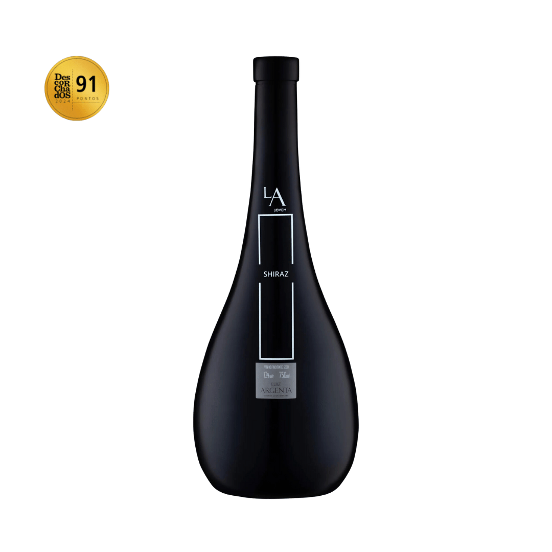 LA Jovem Shiraz Syrah Elegante Shiraz elaborado pela Luiz Argenta em Flores da Cunha, Rio Grande do Sul RS. Vinho tinto gaúcho em nossa loja e delivery para Belo Horizonte BH, Nova Lima e Pampulha