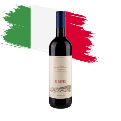 Le Difese 2022 Irmão do lendário Sassicaia. Elaborado pela Tenuta San Guido, Toscana - Itália. Vinho tinto italiano em nossa loja e delivery para Belo Horizonte BH, Nova Lima e Pampulha