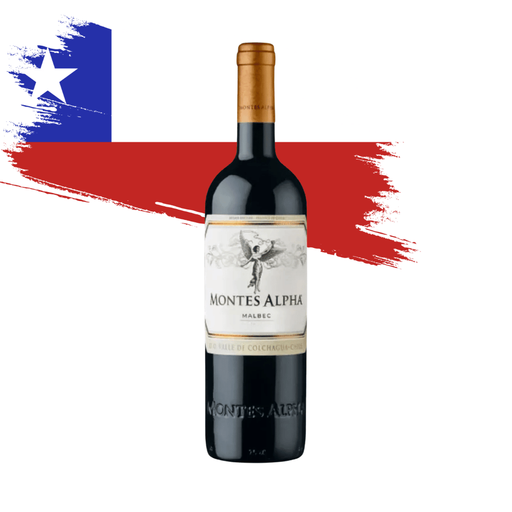 Montes Alpha Malbec da Viña Montes. Malbec chileno de Colchagua, intenso e frutado. Compra online, entrega em BH, Nova Lima e envio nacional.