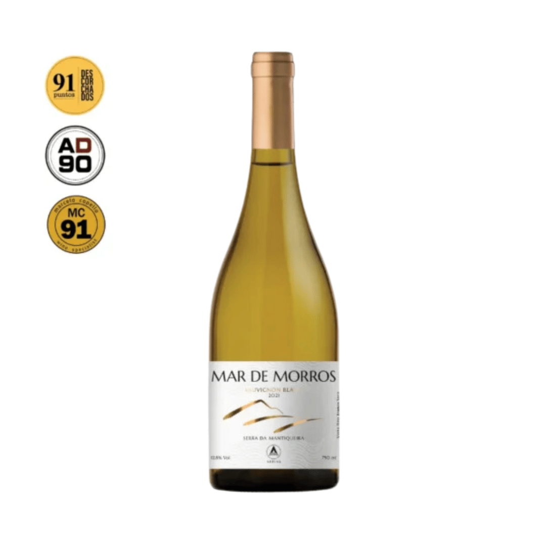 Mar de Morros Sauvignon Blanc. Magnífico Sauvignon Blanc elaborado na Serra da Mantiqueira em Minas Gerais MG, pela Artesã. Vinho branco mineiro em nossa loja e delivery para Belo Horizonte BH, Nova Lima e Pampulha