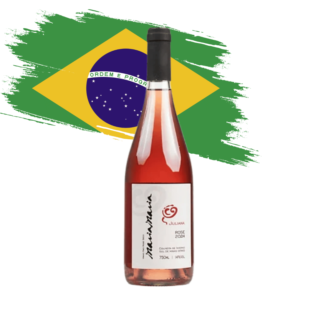 Maria Maria Syrah Rosé Juliana 2024 Vinteria Adega Belo Horizonte Exuberante Syrah rosé elaborado pela Maria Maria em Boa Esperança, Minas Gerais. Vinho rosé mineiro brasileiro em nossa loja e delivery para BH e Nova Lima