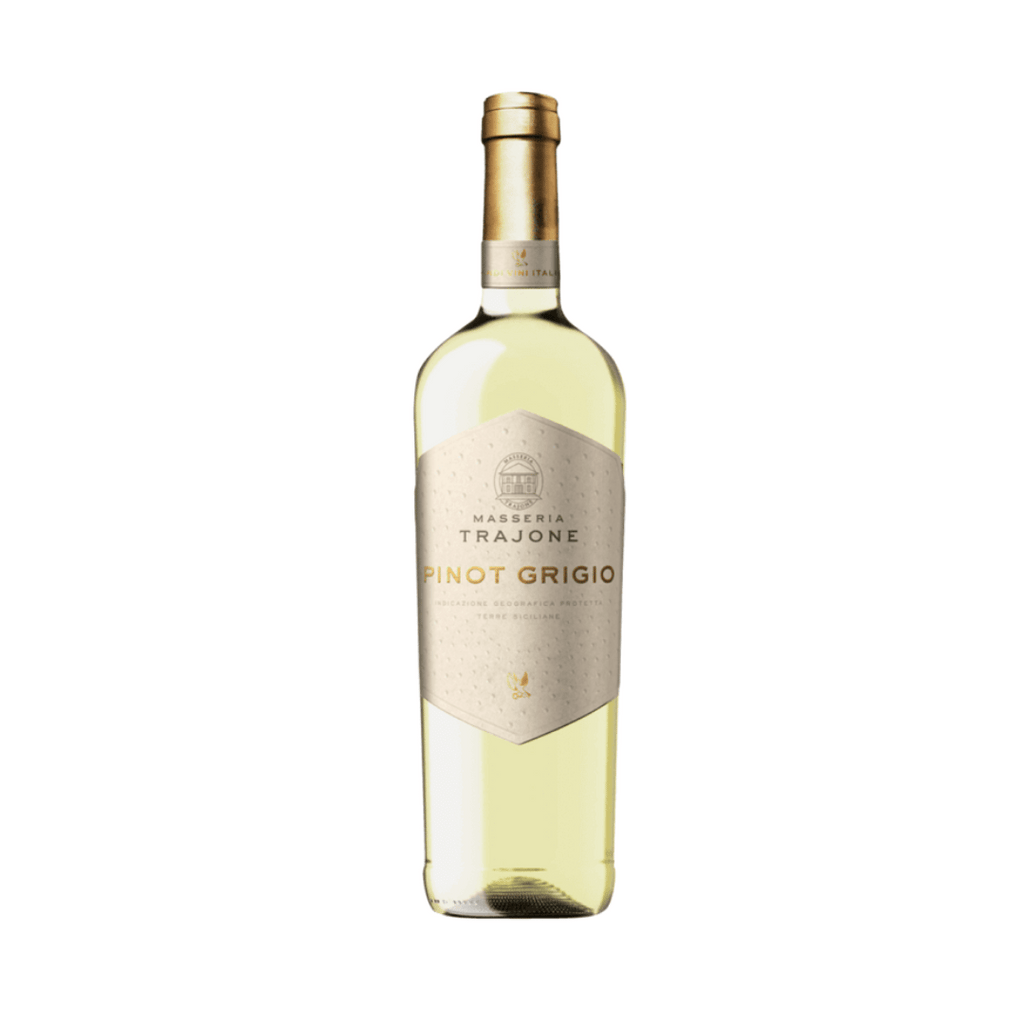 Masseria Trajone Pinot Grigio | Magnífico Pinot Grigio elaborado pela Masseria Trajone, na Sicilia - Italia. Vinho branco disponível em nossa loja e delivery para Belo Horizonte BH, Nova Lima e Pampulha.