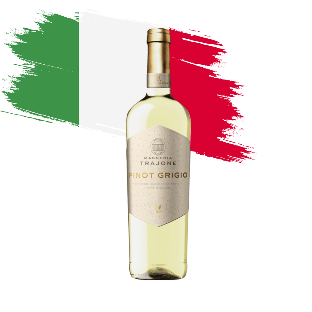 Masseria Trajone Pinot Grigio | Magnífico Pinot Grigio elaborado pela Masseria Trajone, na Sicilia - Italia. Vinho branco disponível em nossa loja e delivery para Belo Horizonte BH, Nova Lima e Pampulha.