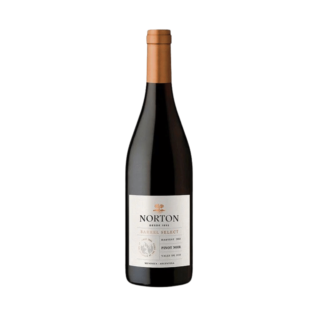 Norton Select Pinot Noir Belo Pinot Noir elaborado pela Bodega Norton em Mendoza, Argentina. Vinho tinto argentino em nossa loja e delivery para Belo Horizonte BH e Nova Lima.