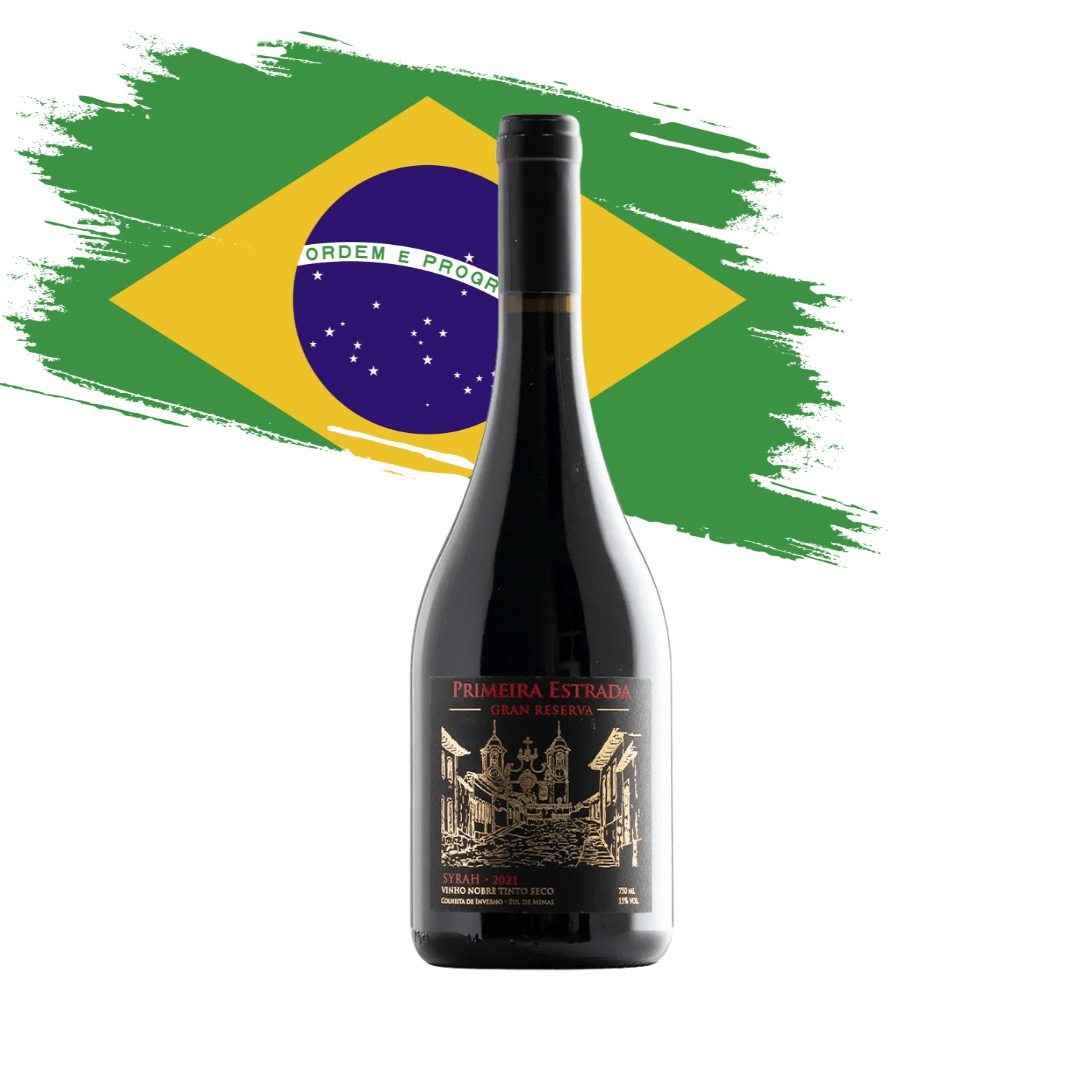 Primeira Estrada Gran Reserva Syrah Vinho tinto brasileiro da Serra da Mantiqueira, Syrah de longa vinificação e grande complexidade. Compra online, entrega em BH, Nova Lima e envio nacional.