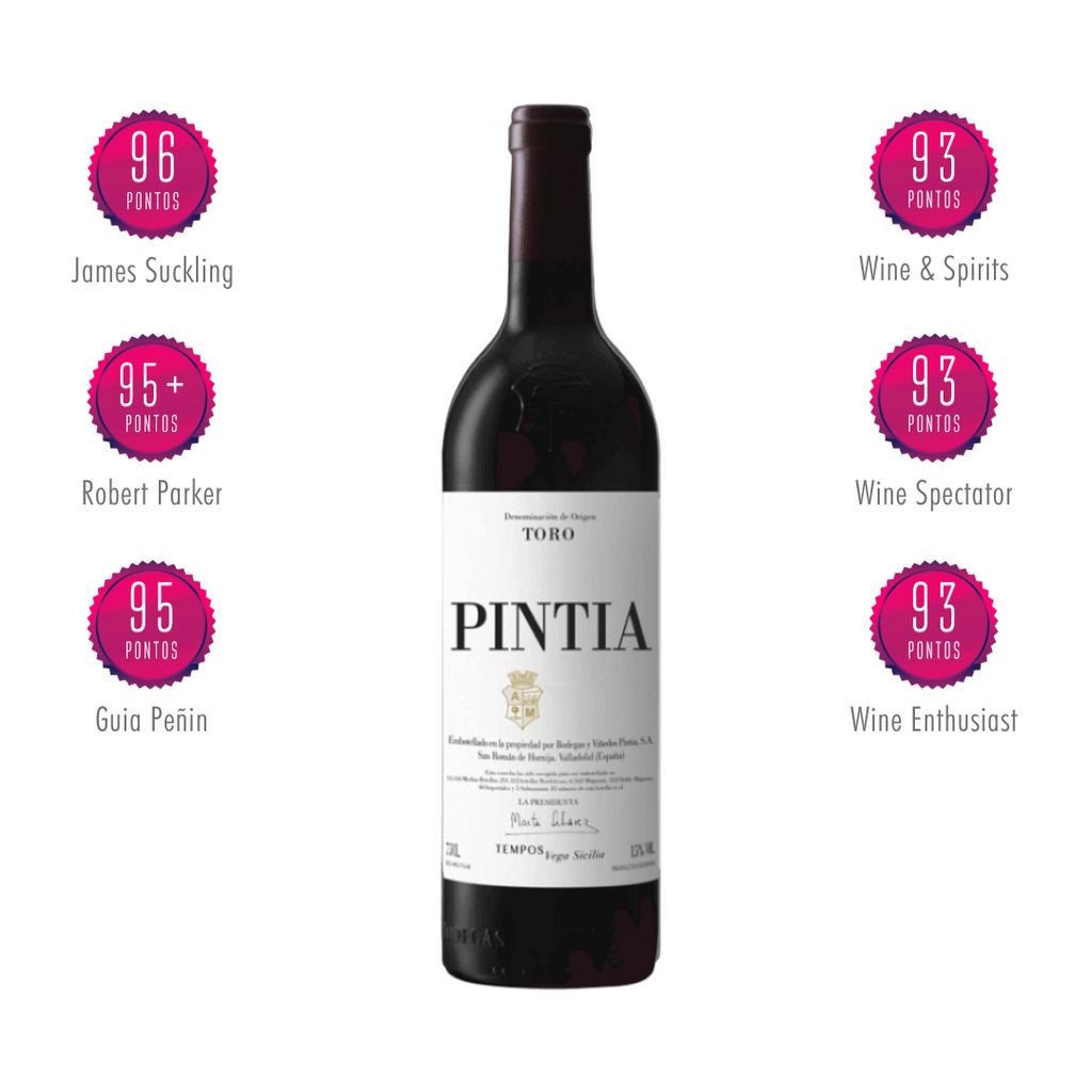 Pintia 2018 - Vega Sicilia - Toro, Espanha. Extraordinário Pintia, elaborado pela Vega Sicilia, um dos grandes vinhos mundiais. Vinho tinto espanhol em nossa loja e delivery para Belo Horizonte BH, Nova Lima e Pampulha