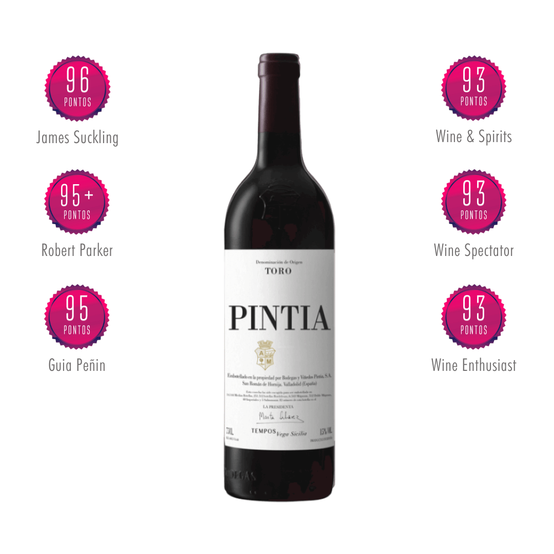 Pintia 2018 - Vega Sicilia - Toro, Espanha. Extraordinário Pintia, elaborado pela Vega Sicilia, um dos grandes vinhos mundiais. Vinho tinto espanhol em nossa loja e delivery para Belo Horizonte BH, Nova Lima e Pampulha