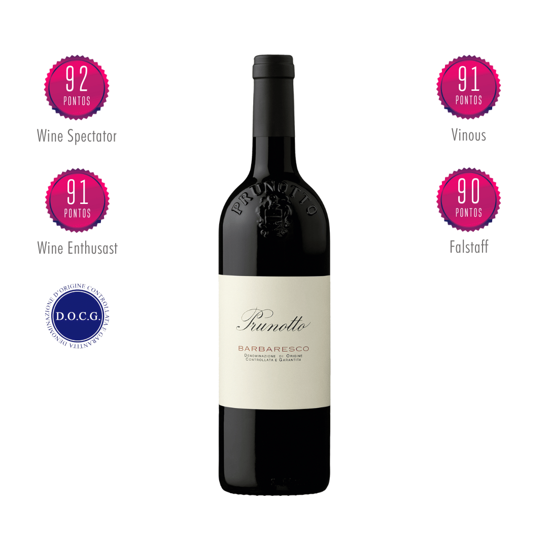 Prunotto Barbaresco DOCG 2020 Magnífico Barbaresco elaborado pelo mestre da uva Nebbiolo, Prunotto no Langhe, Itália. Vinho tinto italiano em nossa loja e delivery para Belo Horizonte BH e Nova Lima