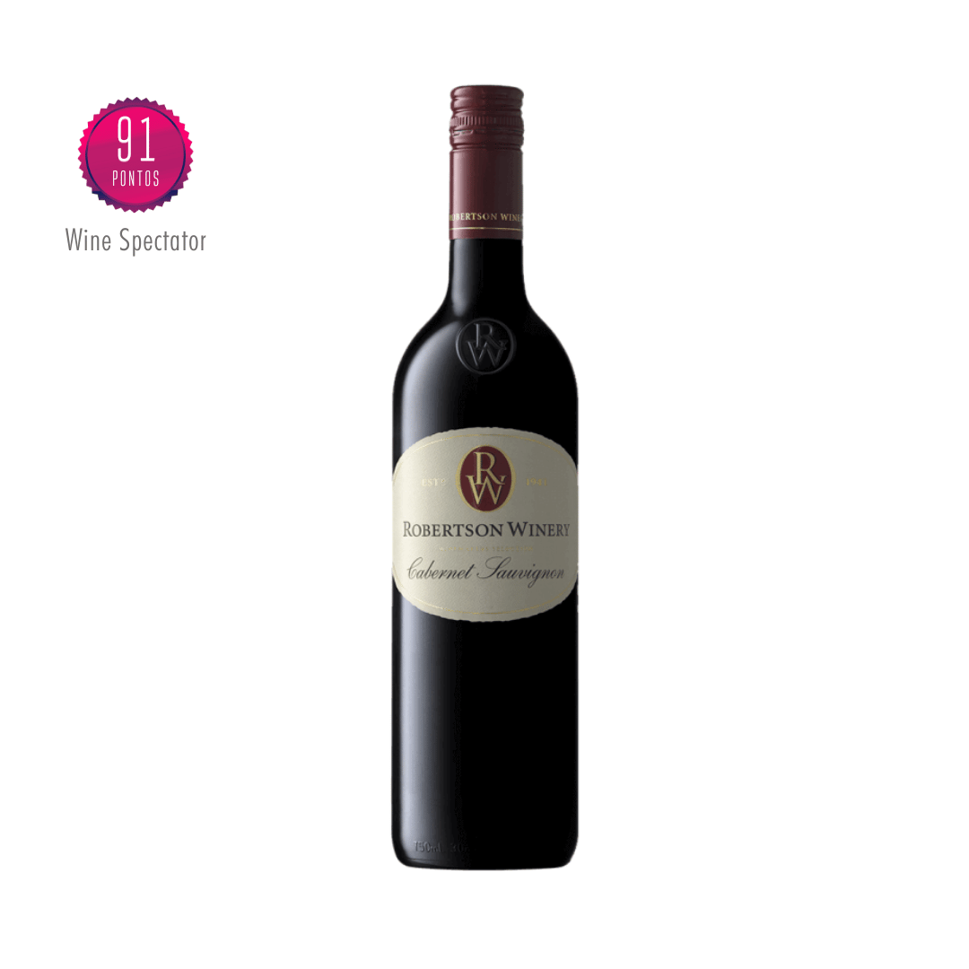 Robertson Cabernet Sauvignon Elegante cabernet sauvignon elaborado pela Robertson Winery na África do Sul. Vinho tinto sul africano em nossa loja e delivery para Belo Horizonte BH e Nova Lima.