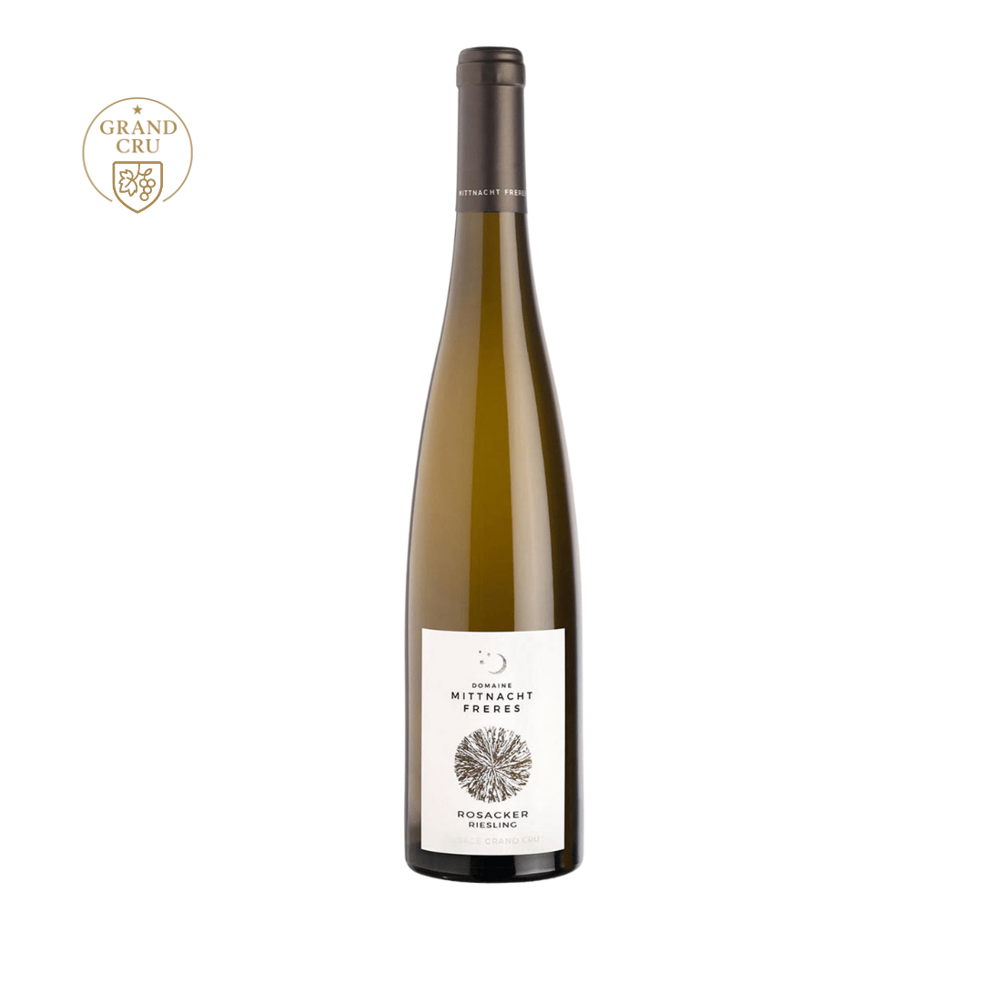 Rosacker Riesling Magnífico Riesling Grand Cru, feito com maestria na Alsácia, França pelo Domaine Mittnacht. Vinho branco francês em nossa loja e delivery para Belo Horizonte BH e Nova Lima