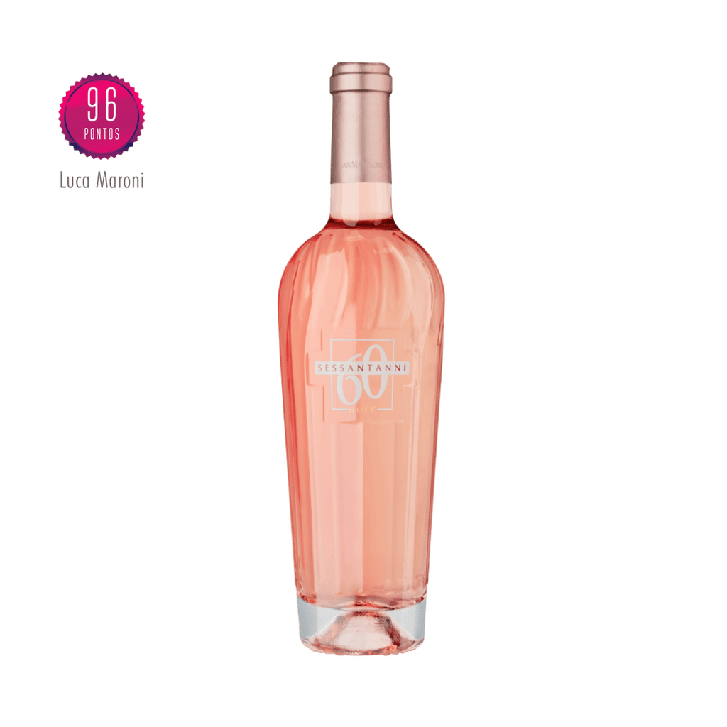 Sessantanni Rose Magnífico e elegante Rosé elaborado pela Cantine San Marzano, Puglia - Itália. Vinho rosé italiano em nossa loja e delivery para Belo Horizonte BH, Nova Lima e Pampulha.