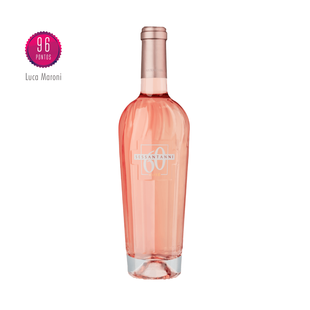 Sessantanni Rose Magnífico e elegante Rosé elaborado pela Cantine San Marzano, Puglia - Itália. Vinho rosé italiano em nossa loja e delivery para Belo Horizonte BH, Nova Lima e Pampulha.
