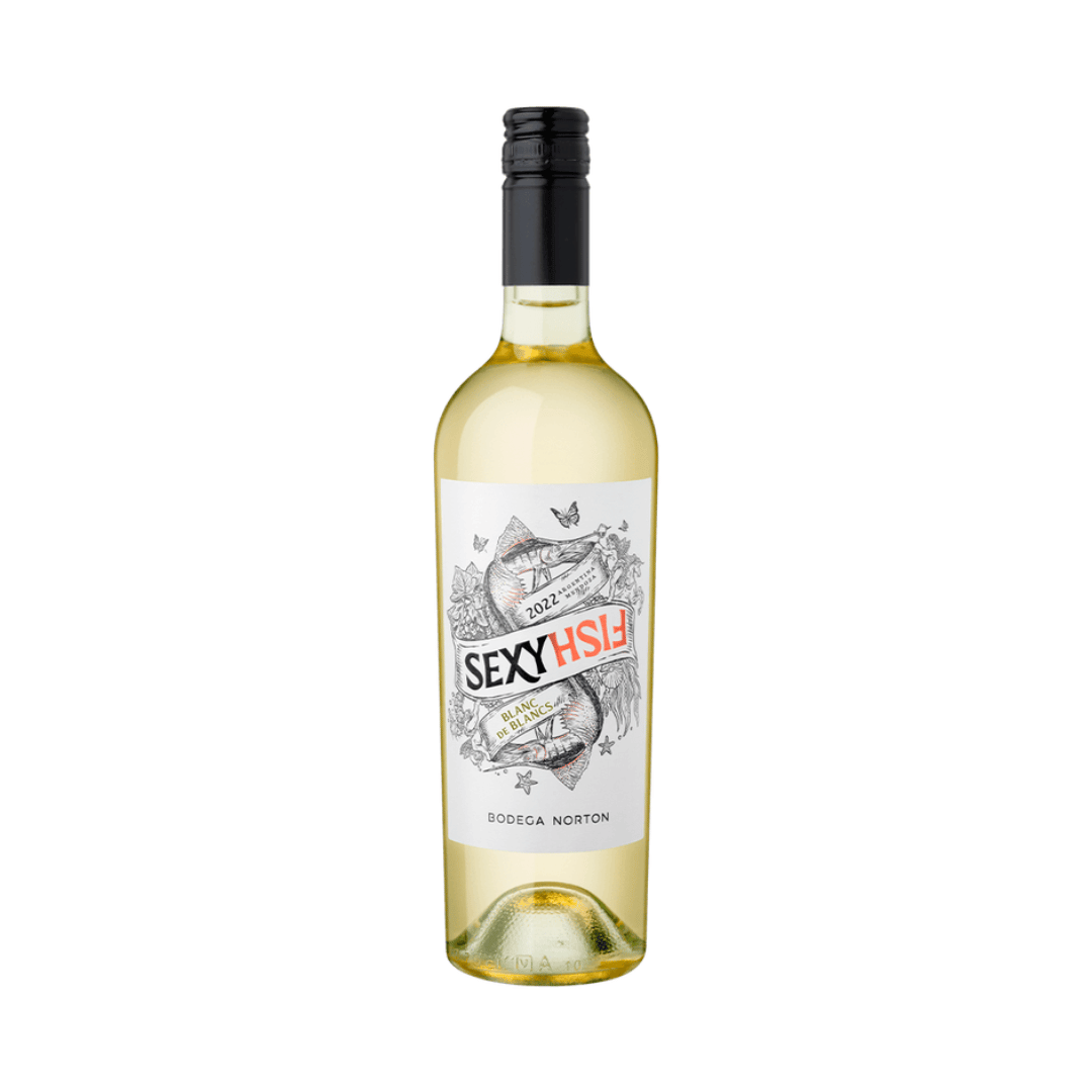 Norton Sexy Fish Blanc de Blancs Magnífico Blanc de Blancs feito pela Bodega Norton em Mendoza - Argentina. Vinho branco argentino em nossa loja e delivery para Belo Horizonte BH, Nova Lima e pampulha