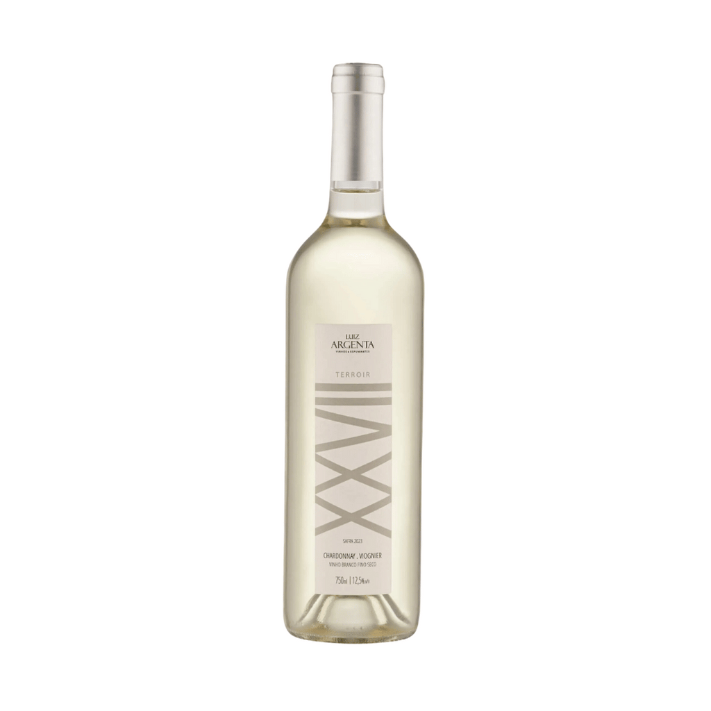 Terroir XXVII Magnífico Chardonnay com Viognier elaborado pela Luiz Argenta, em Flores da Cunha Rio Grande do Sul RS. Vinho branco gaúcho em nossa loja e delivery para Belo Horizonte BH, Nova Lima e Pampulha