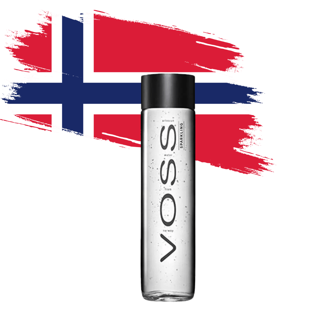 Voss Sparkling com gás, 100% Água Pura - Noruega. Considerada uma das mais puras águas do mundo. Disponível em nossa loja e delivery para Belo Horizonte BH, Nova Lima e Pampulha.