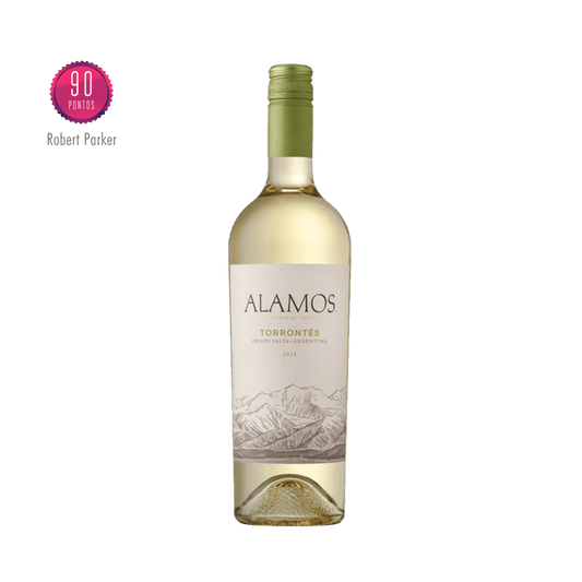 Alamos Torrontes - Argentina. Clássico torrontes argentino elaborado pela bodega Alamos - Catena Zapata. Vinho branco disponível em nossa loja e delivery para BH, Nova Lima e Pampulha.